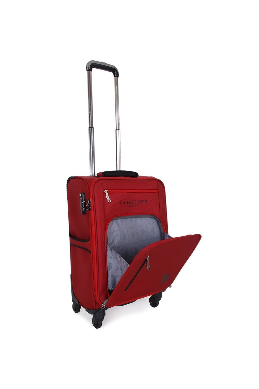 U.S Polo Assn. Çok Gözlü Kabin Boy Valiz Bordo