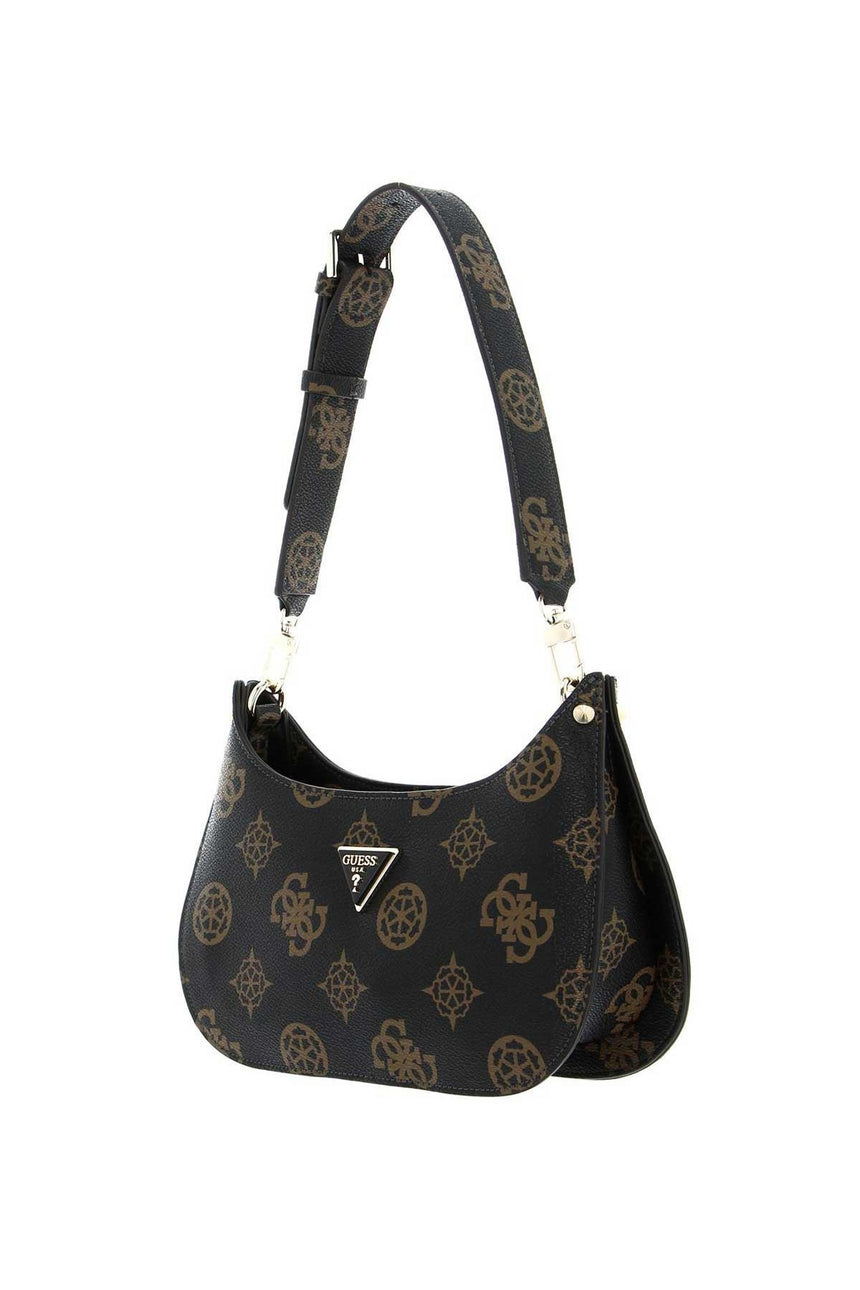 Guess Meridian Mini Top Omuz Çantası Mocha Logo