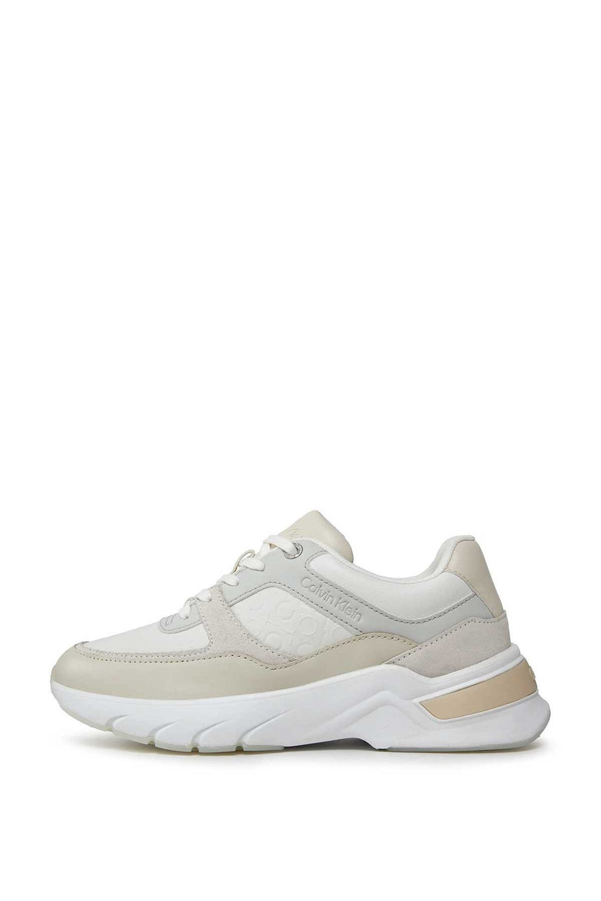 Calvin Klein Elevated Runner Mono Mix Sneakers Beige