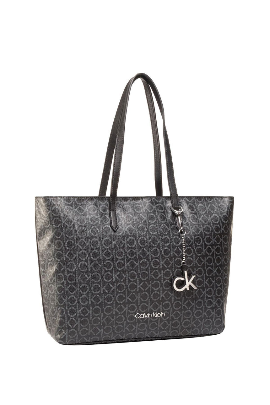 Calvin Klein Shopper Md Kadın Omuz Çantası Black Mono Mix