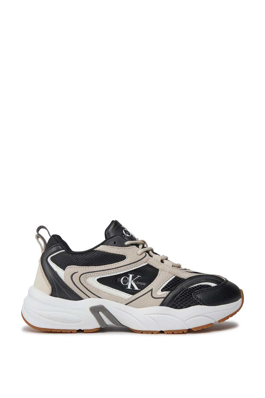 Calvin Klein Retro Tennis Runner Sneakers Black/Eggshell/Bright White