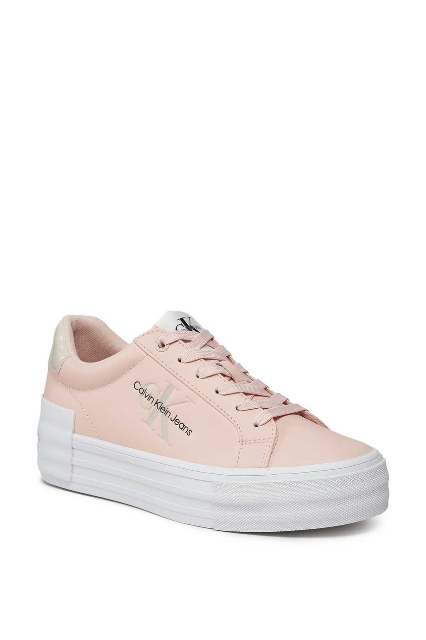 Calvin Klein Bold Flatform Low Lace Up Sneakers Peach Blush/Eggshell