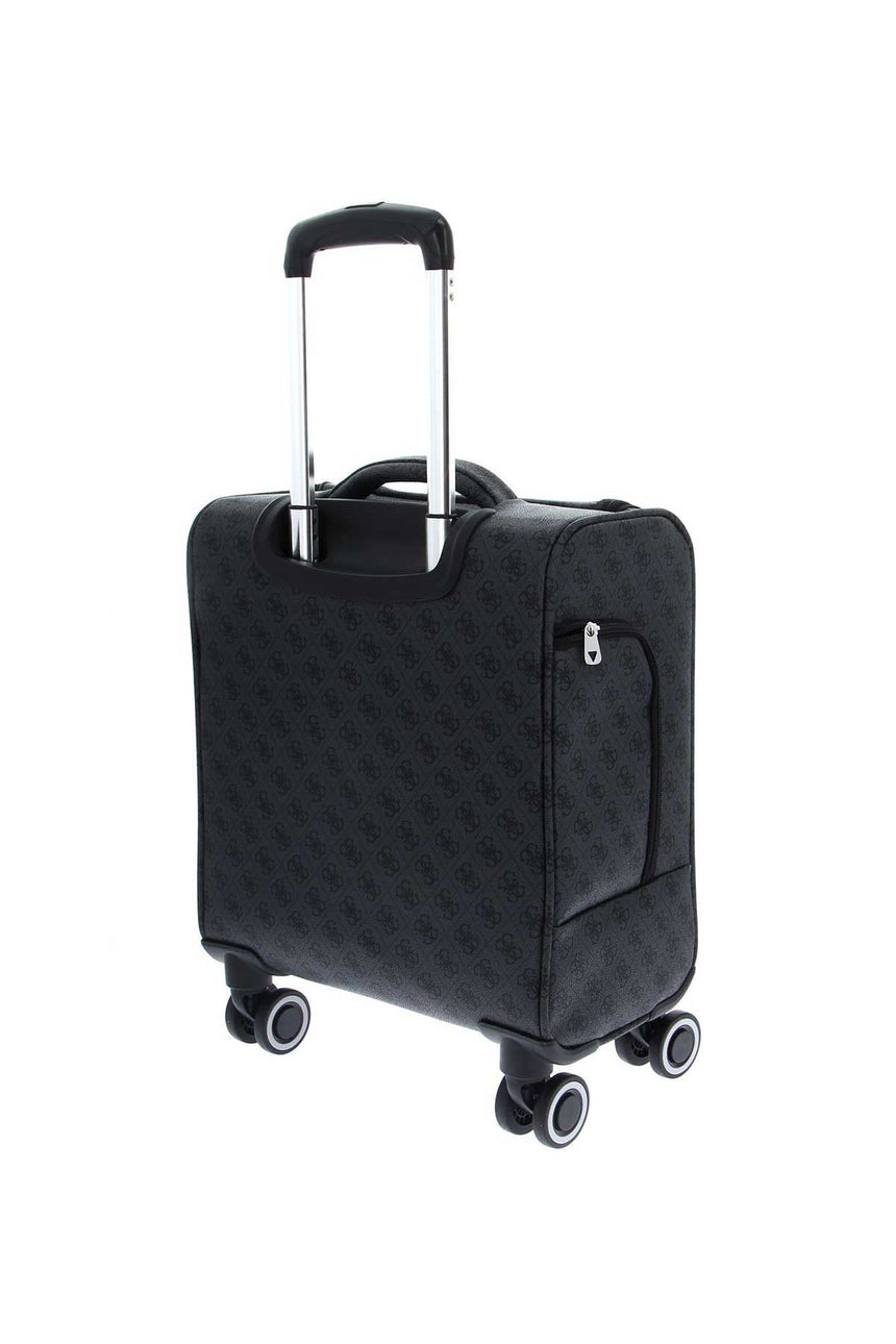 Guess Divvy Wheeeled Travel Kabin Boy Valiz Coal Logo