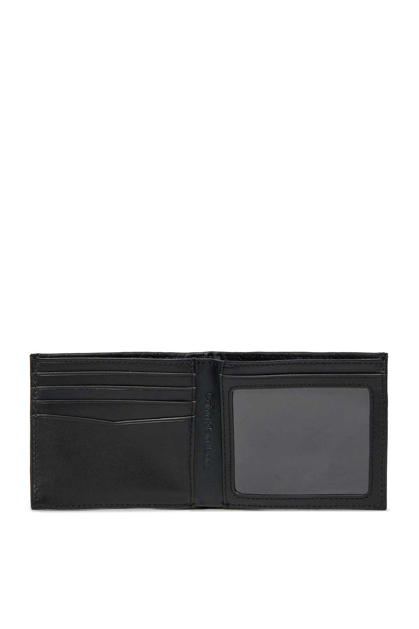 Calvin Klein Logo Print Bifold Erkek Cüzdanı Black