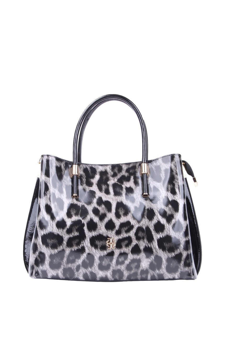 Axpe Kadın Omuz Çantası Siyah Leopar