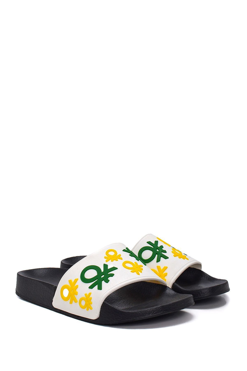 Benetton Kadın Terlik Siyah - Beyaz