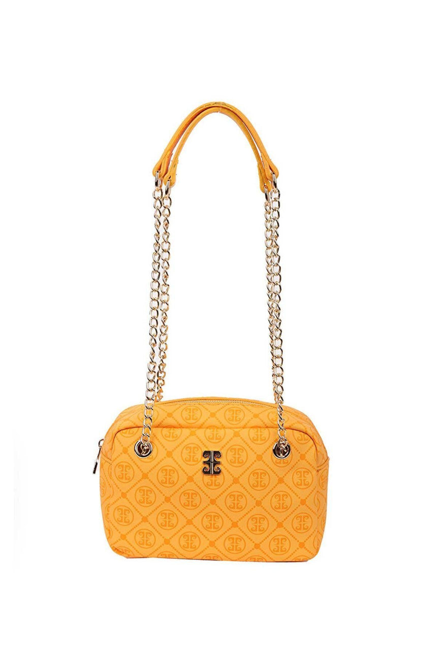 Pierre Cardin Gofre Monogram Çapraz Askılı Kadın Çantası Mango