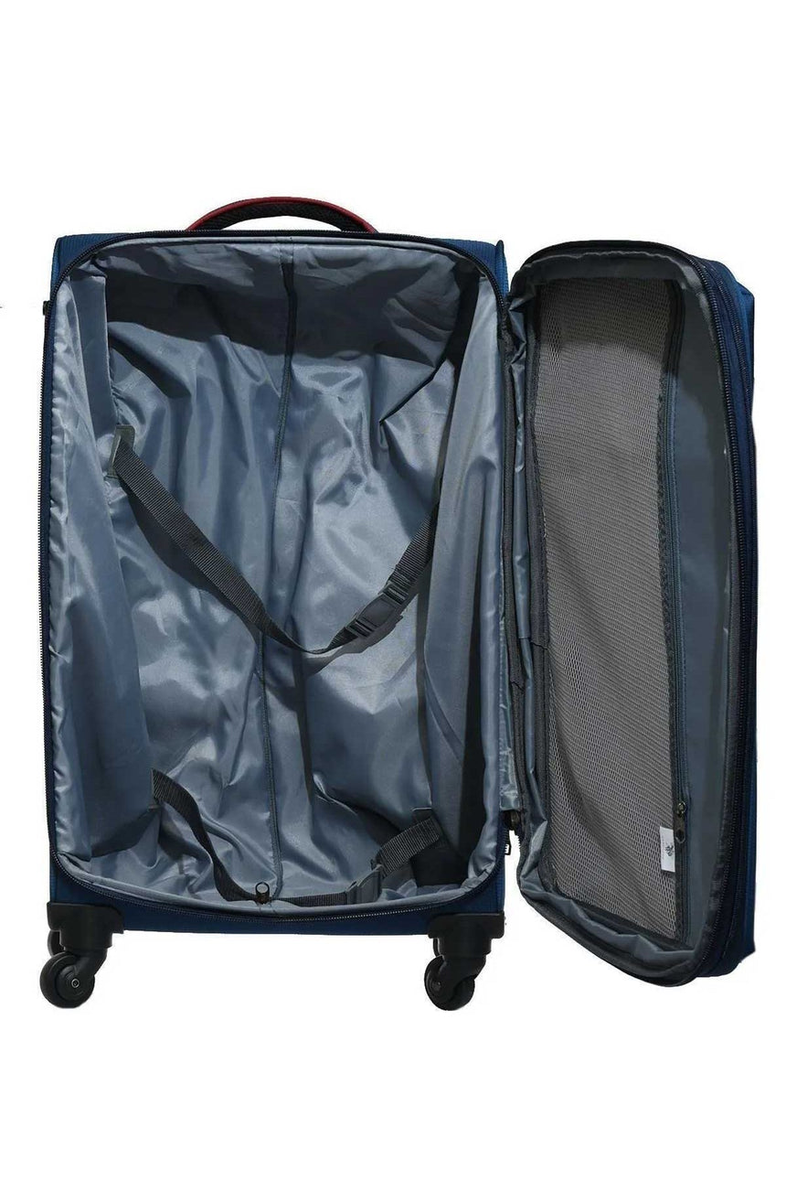 Us Polo Assn Kumaş Orta Boy Valiz Lacivert - Kırmızı