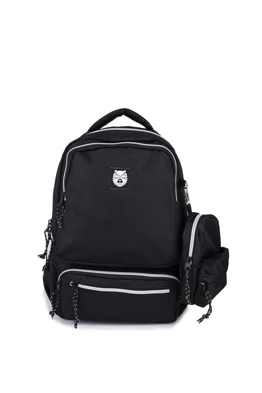 Bear & Deer Kangroo Çok Gözlü Sırt Çantası Siyah