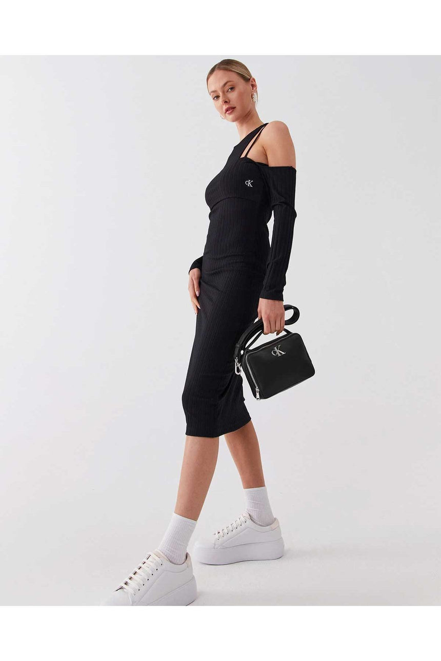 Calvin Klein Minimal Monogram Camera Bag Black