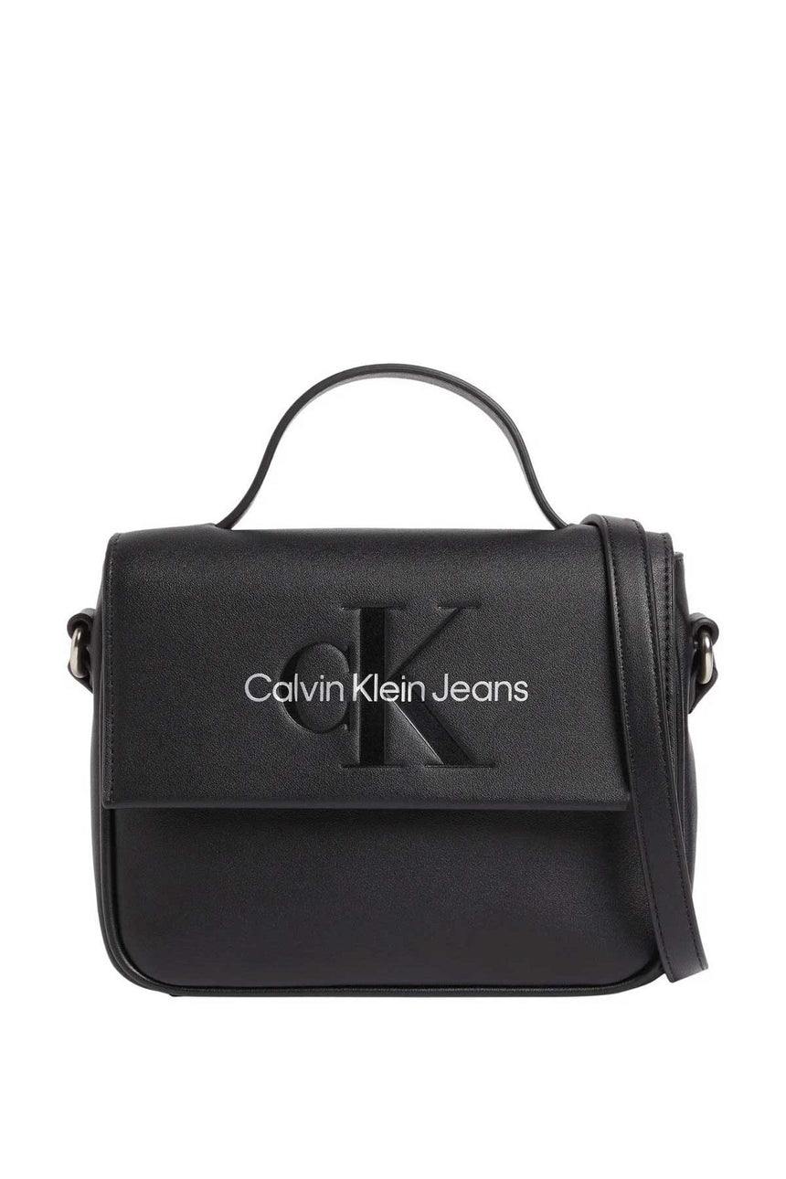 Calvin Klein Sculpted Boxy Flap Mono Omuz Çantası Black