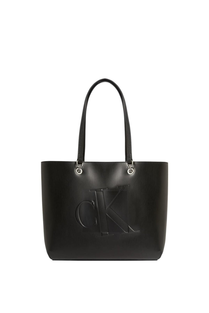 Calvin Klein CK Kabartma Logolu Shopper Kadın Omuz Çantası Black