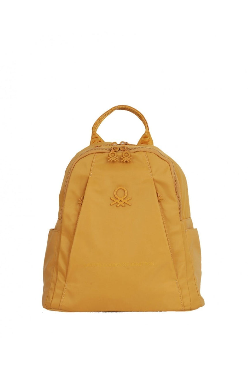 Benetton Çok Bölmeli Kadın Sırt Çantası Hardal
