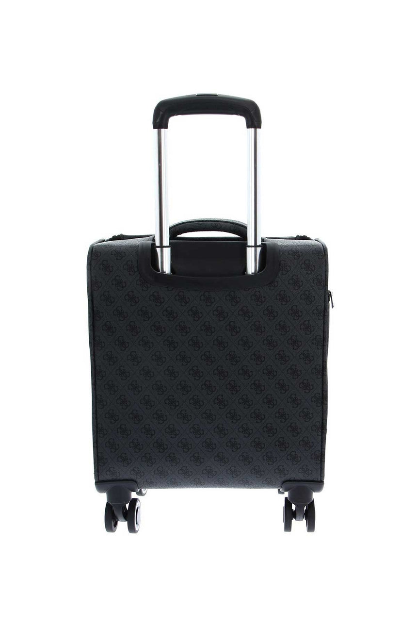 Guess Divvy Wheeeled Travel Kabin Boy Valiz Coal Logo
