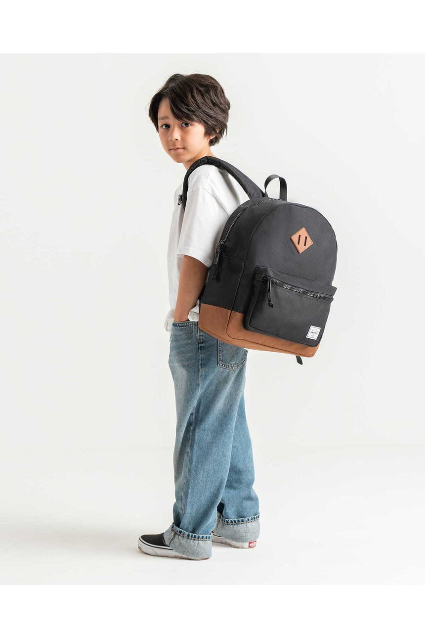 Herschel Heritage Youth Backpack Sırt Çantası Black/Saddle Brown