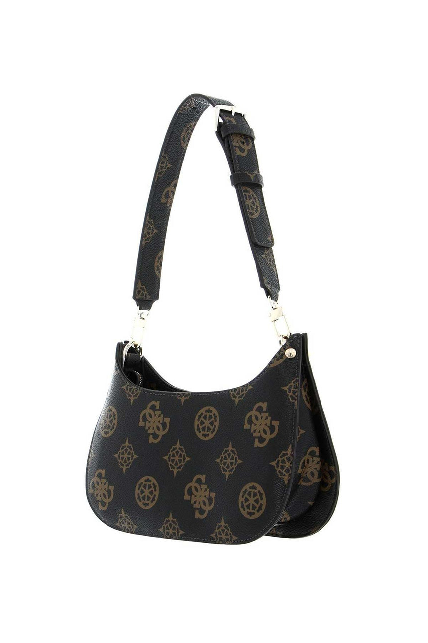 Guess Meridian Mini Top Omuz Çantası Mocha Logo