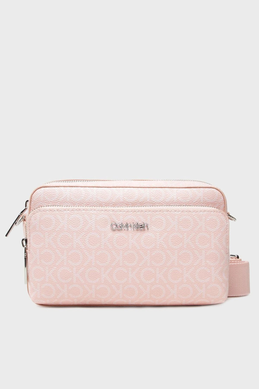 Calvin Klein Ck Must Camera Bag W/Pkt Lg Mono Kadın Çapraz Çanta Spring Rose Mono