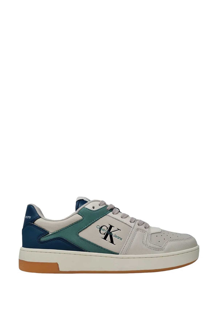 Calvin Klein Basket Cupsole Low Sneakers Eggshell/Creamy White/Teal/Brown