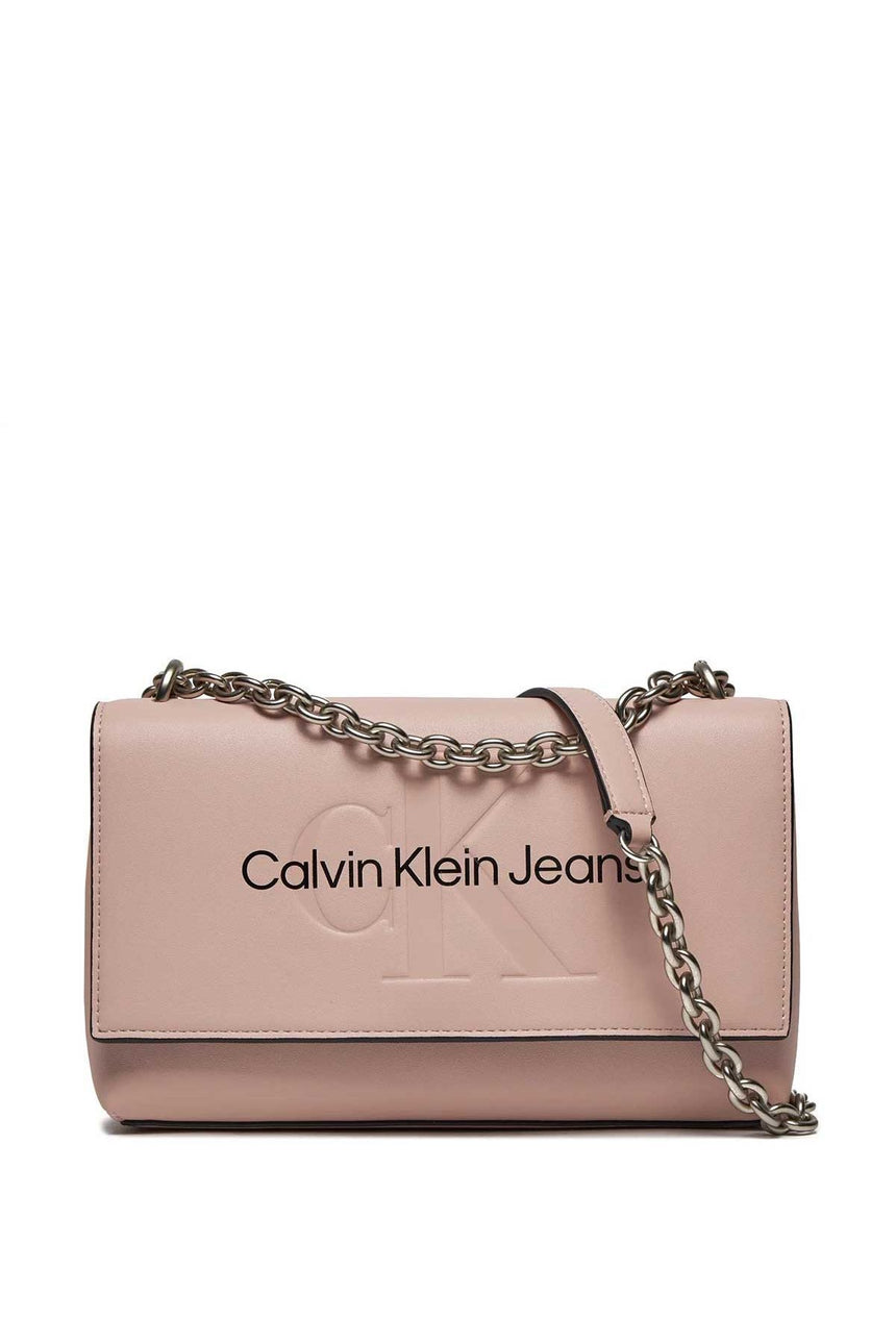 Calvin Klein Mono Flap Zincirli Çapraz Askılı Çanta Pink