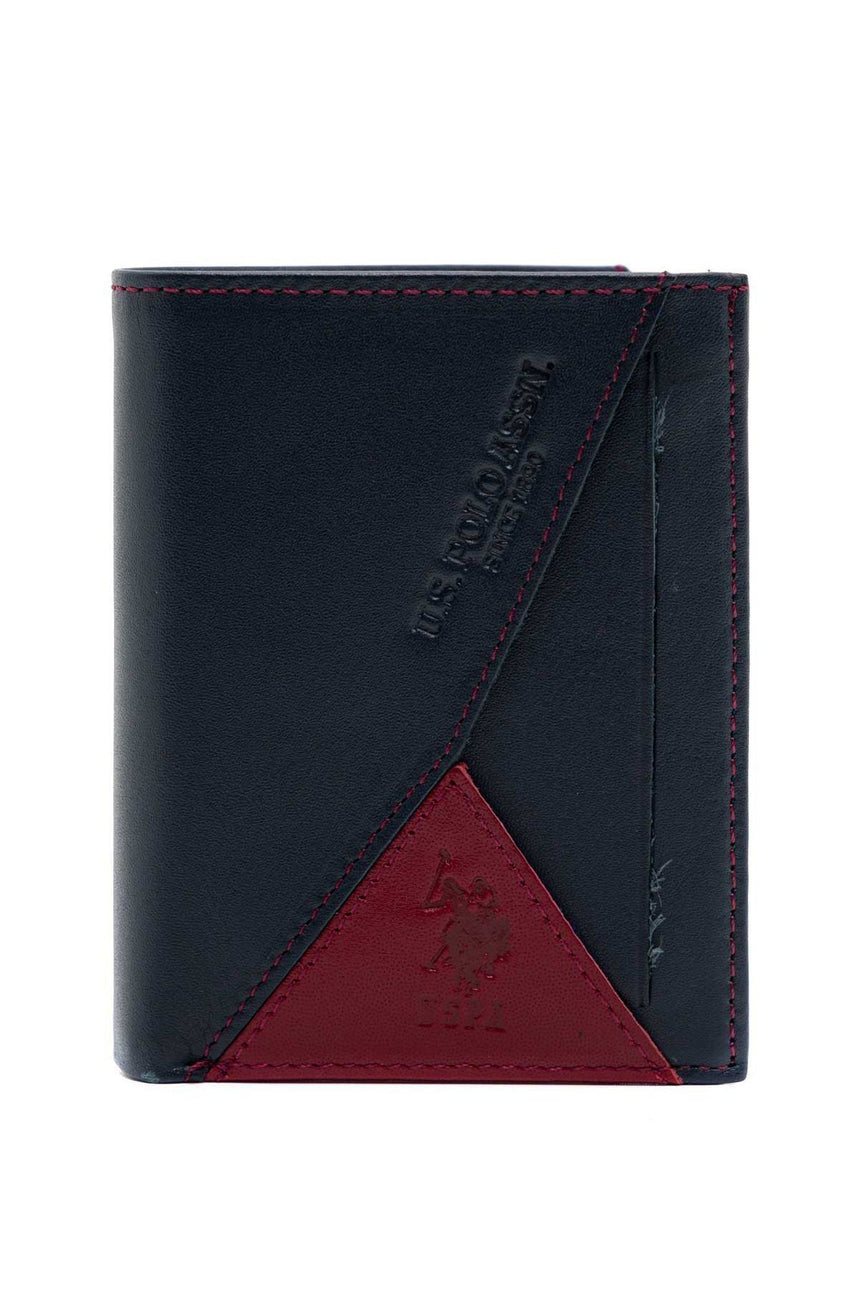 Us Polo Assn Kırmızı Detaylı Erkek Cüzdanı Lacivert