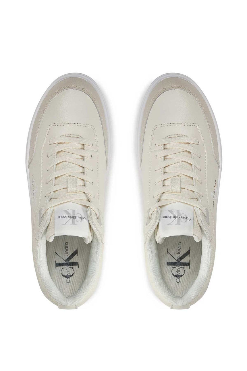 Calvin Klein Bold Flatform Low Lace Up Sneakers Beige