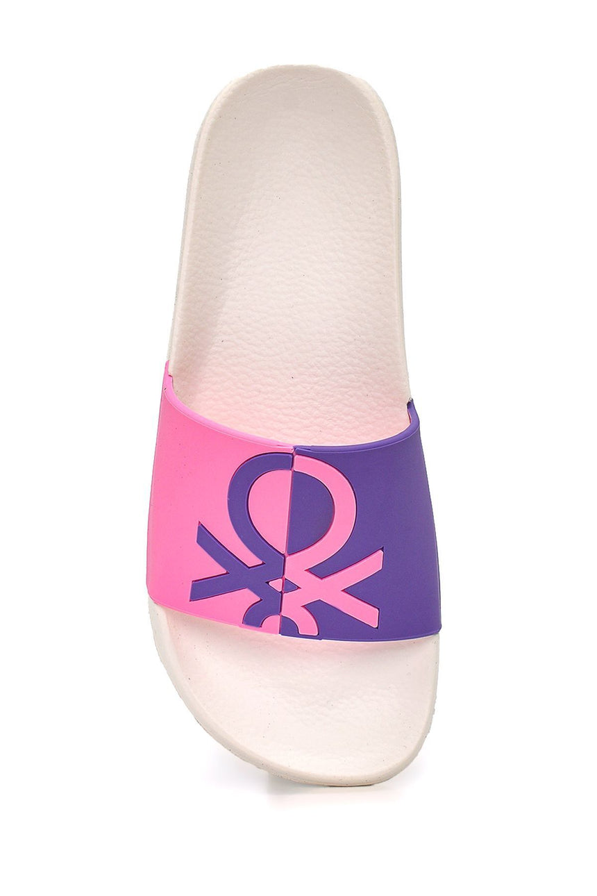 Benetton Kadın Terlik Beyaz - Lila