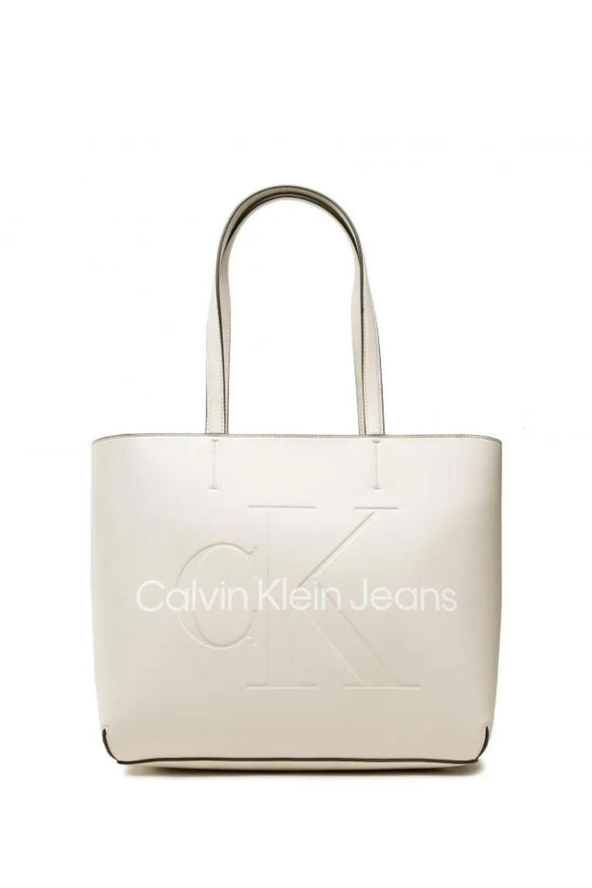 Calvin Klein Sculpted Shopper29 Mono Kadın Omuz Çantası Eggshell