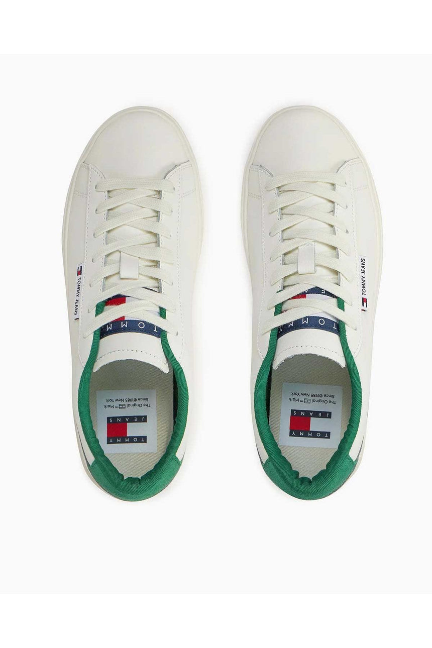 Tommy Hilfiger Cupsole Low Top Sneakers Ivory/Cape Green