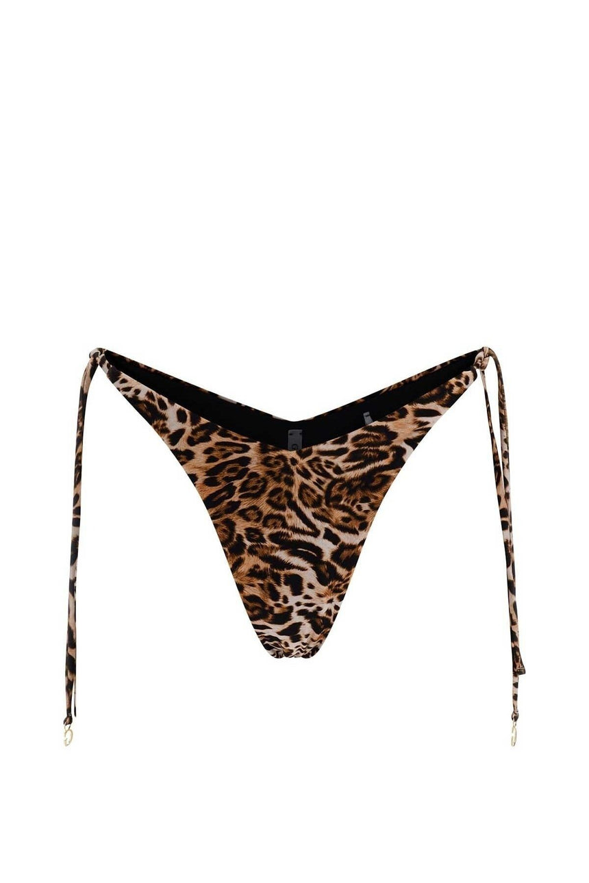 Guess V Strıng Bottoms Kadın Bikini Altı Iconıc Leopard Combo