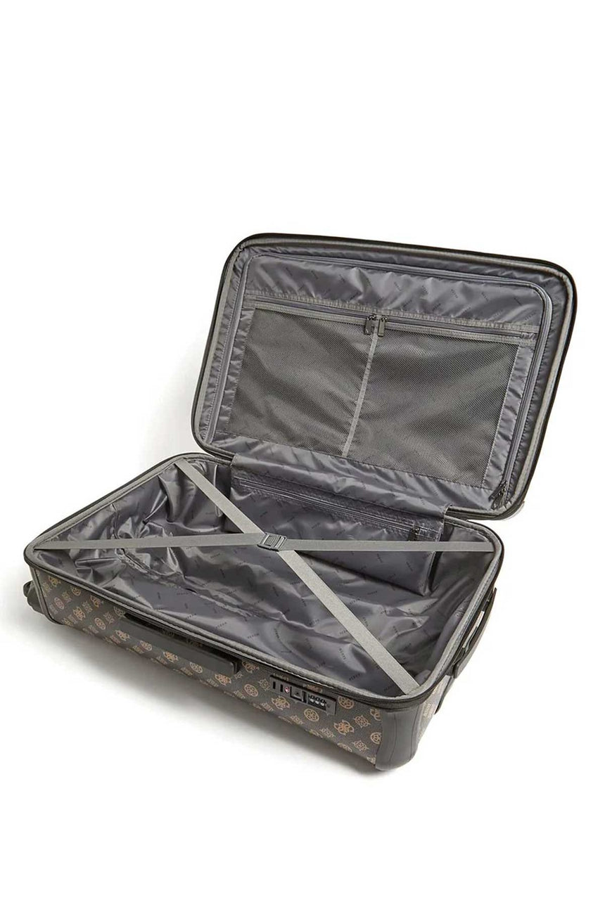 Guess Wılder 4-Wheel 28 In Büyük Boy Valiz Brown