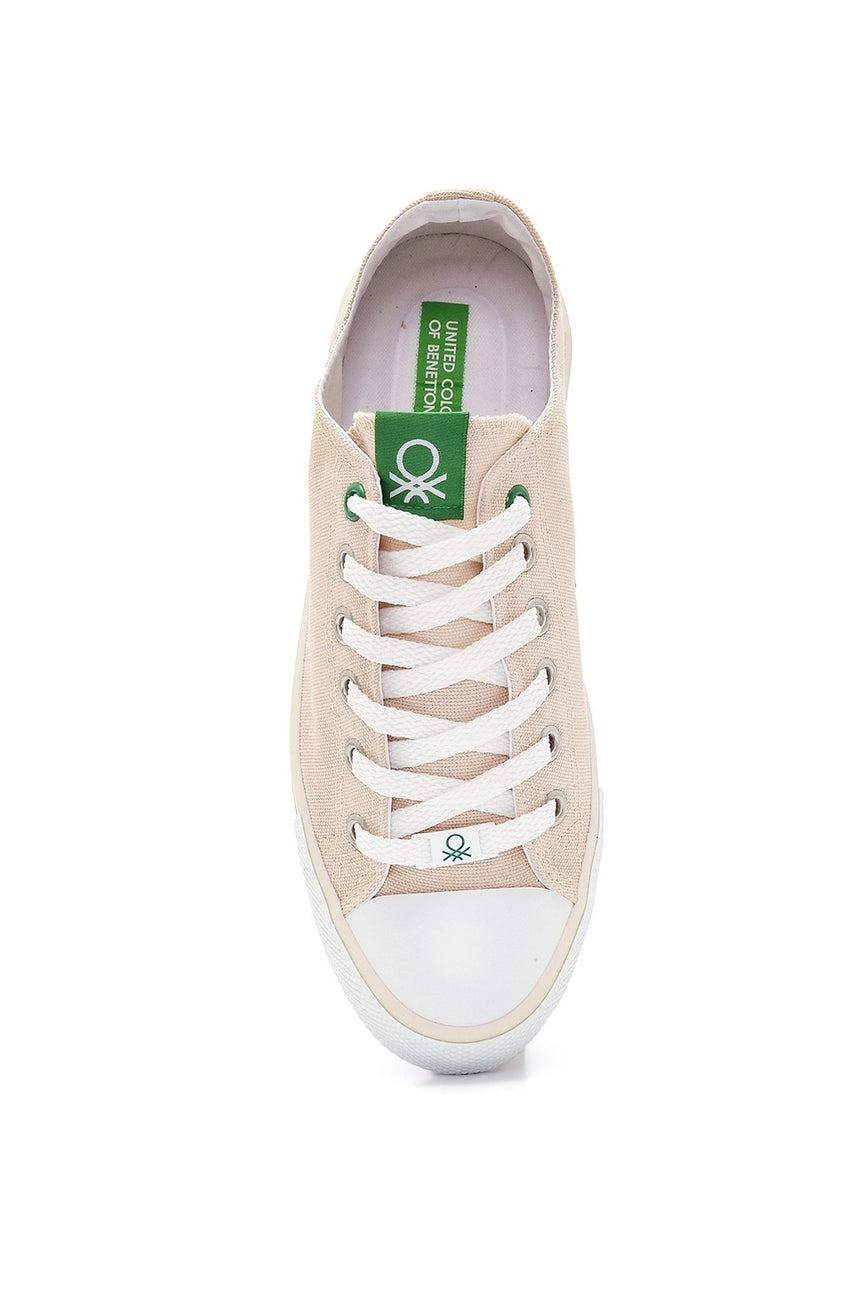 Benetton Renkli Tabanlı Kadın Sneakers Bej