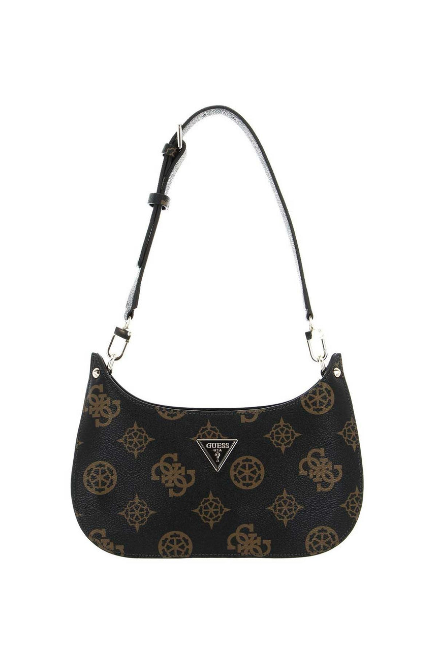 Guess Meridian Mini Top Omuz Çantası Mocha Logo