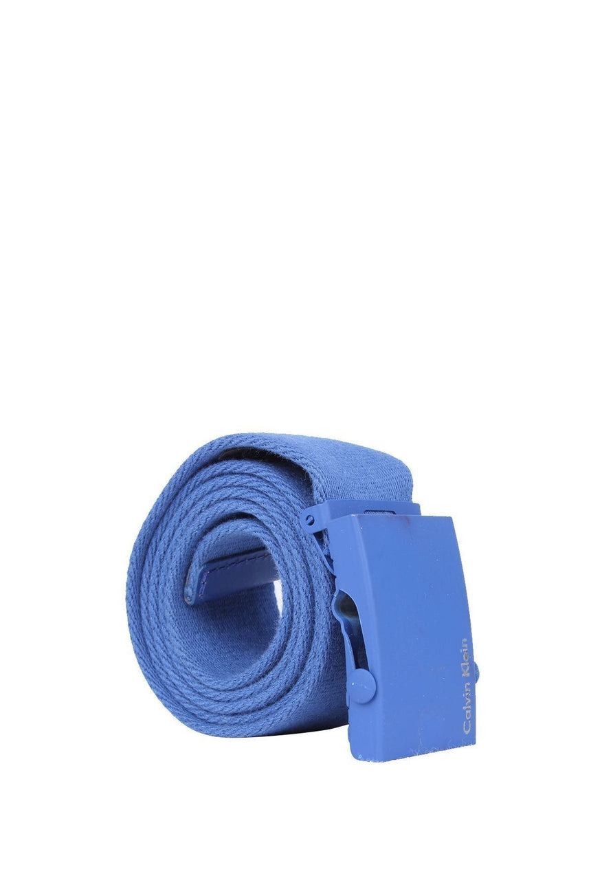 Calvin Klein Canvas Adj Plaque 90 cm Erkek Kemer Dazzling Blue