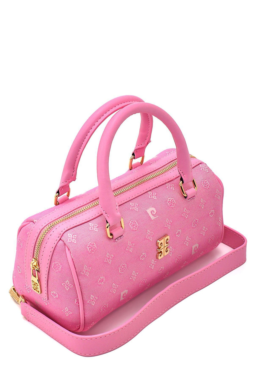 Pierre Cardin Monogram Kanvas Mini Çapraz Askılı Kadın Çantası Şeker Pembe