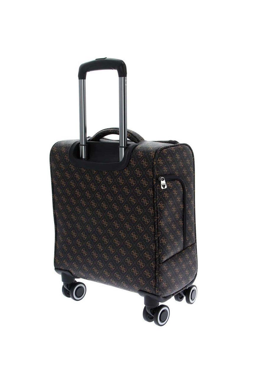 Guess Divvy Wheeled Unders Kabin Boy Valiz Brown Mono