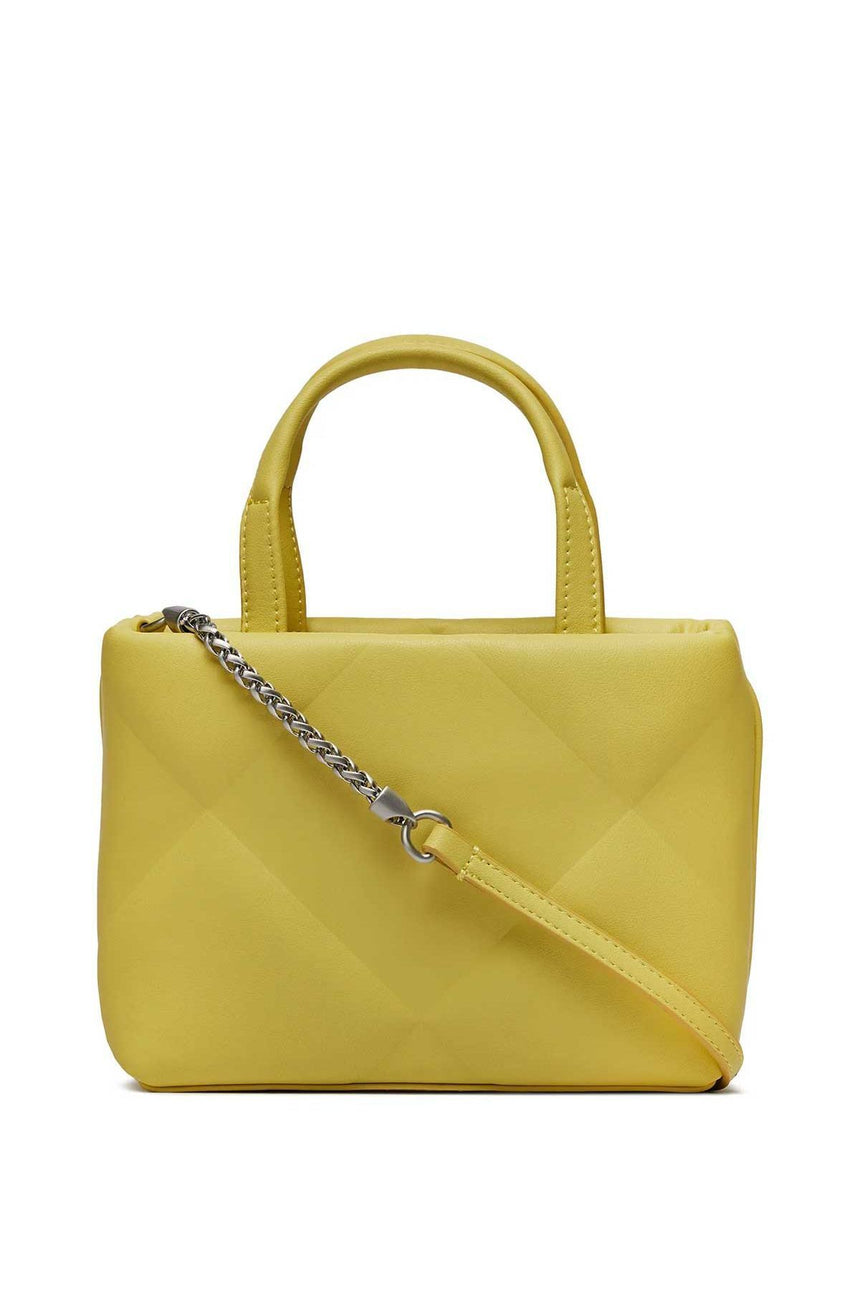 Calvin Klein Re-Lock Quilt Tote Mini Omuz Çantası Yellow