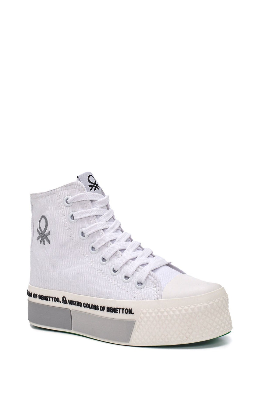 Benetton Kadın Spor Ayakkabı Beyaz - Siyah