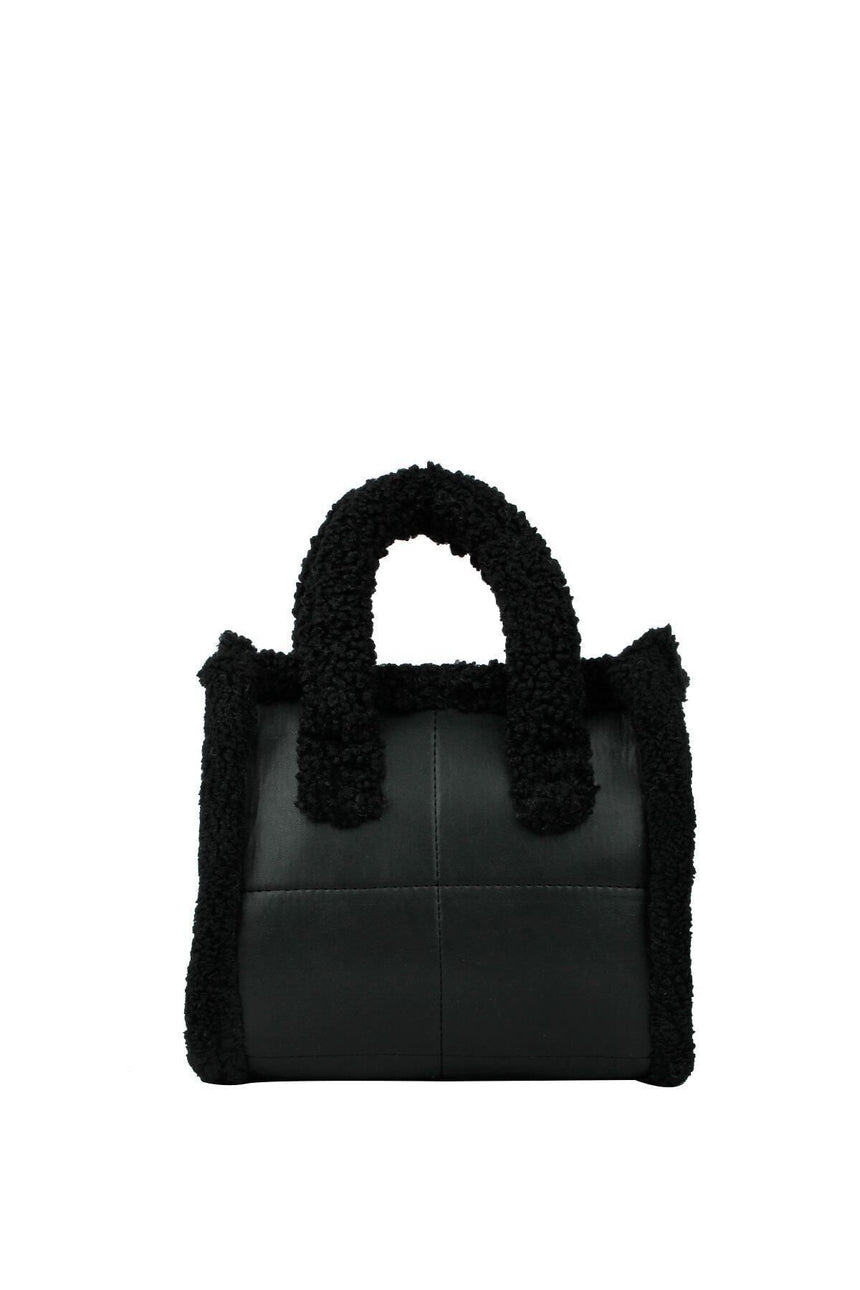 Axpe Peluş Kulp Detaylı Kadın El Çantası Siyah Siyah