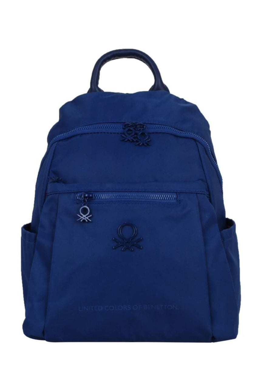 Benetton Metal Logolu Kadın Sırt Çantası Lacivert