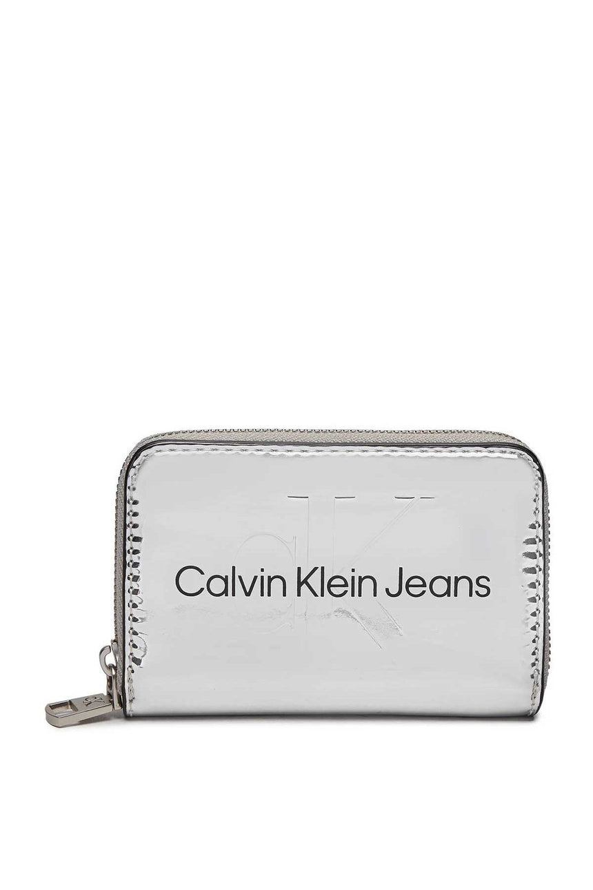 Calvin Klein Sculpted Med Zip Around Cüzdan Silver