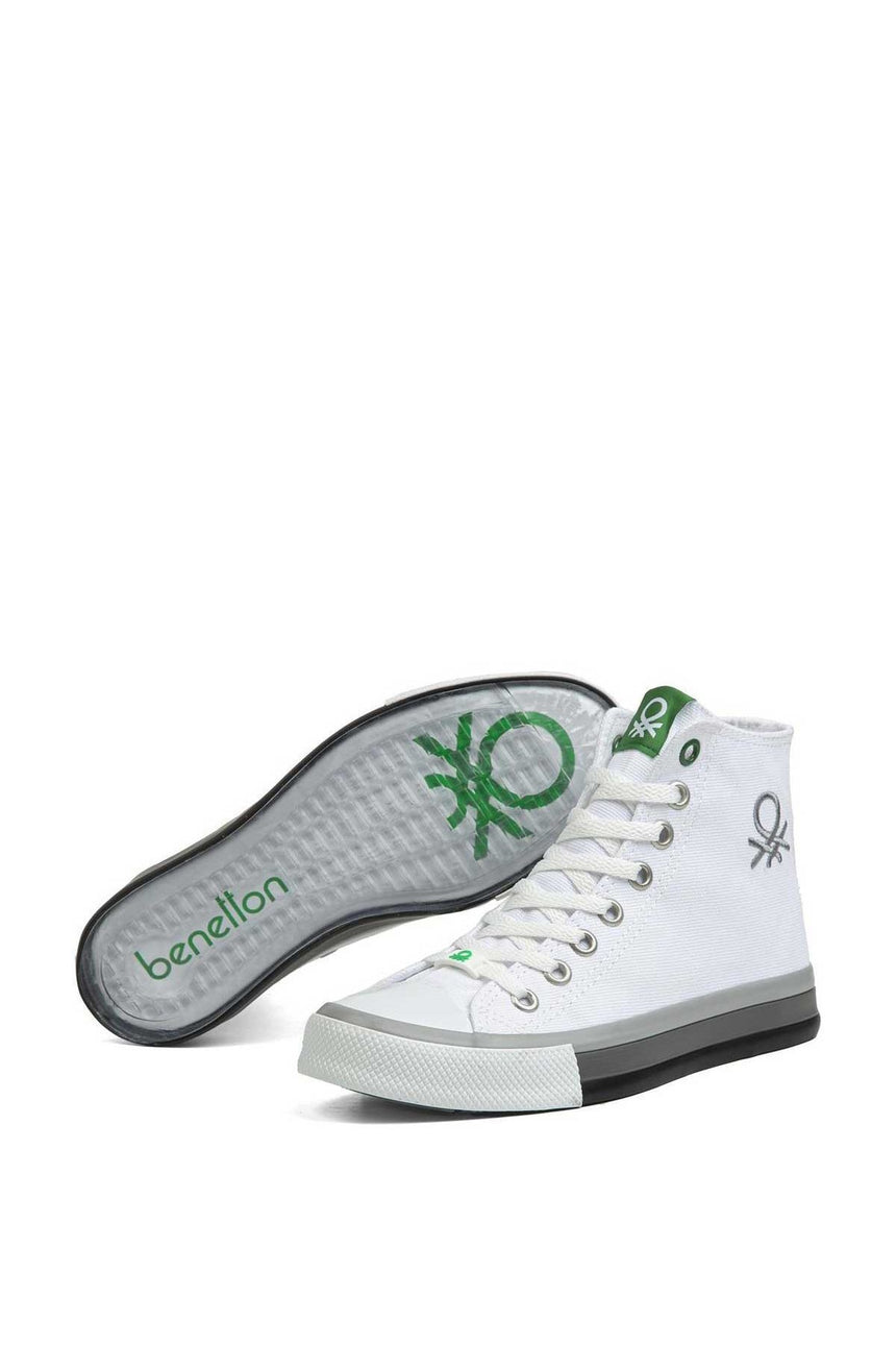 Benetton Kadın Sneakers Beyaz - Gri