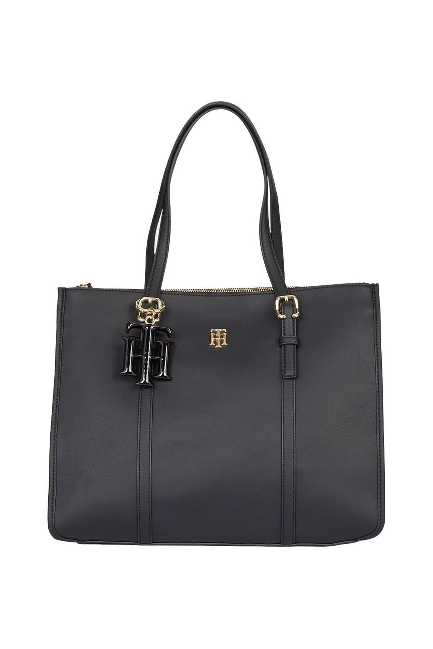 Tommy Hlifiger Th Chic Satchel Kadın El Çantası Black