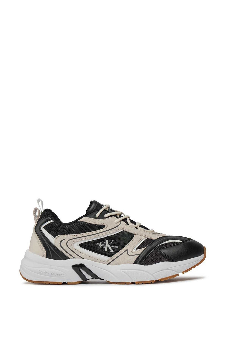 Calvin Klein Retro Tennis Logo Detaylı Sneakers Black/Eggshell/Bright White
