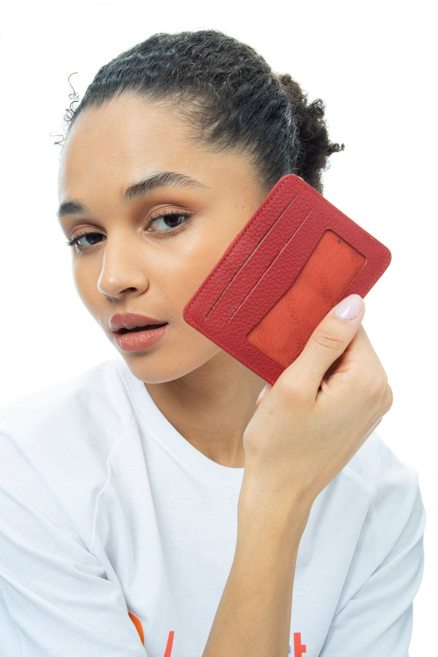 Benetton Çıtçıtlı Kartlık Kırmızı