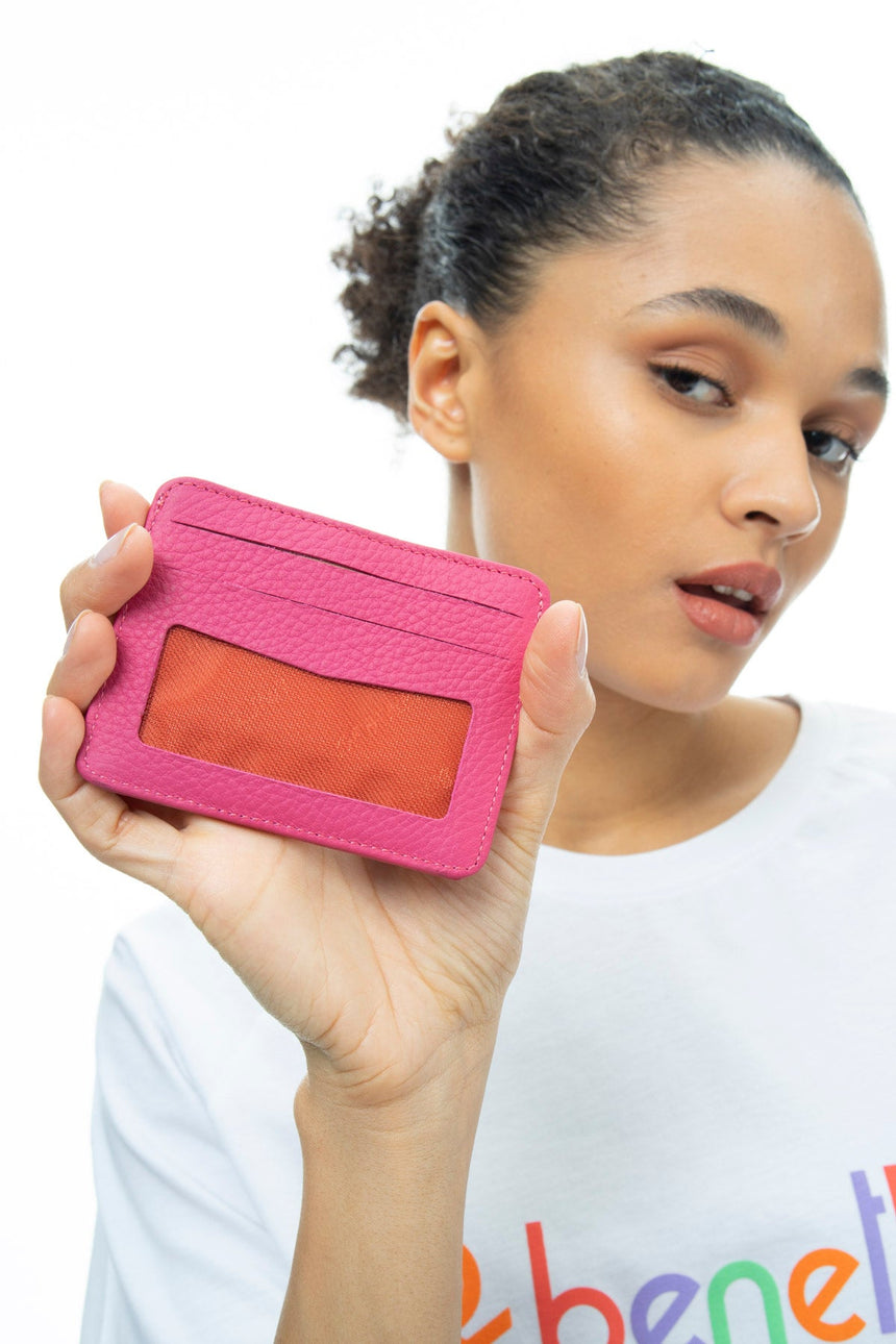 Benetton Çıtçıtlı Kartlık Fuşya