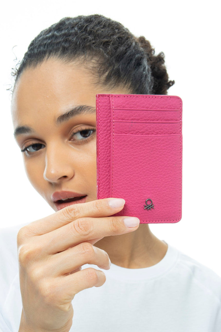 Benetton Logo Detaylı Kartlık Fuşya