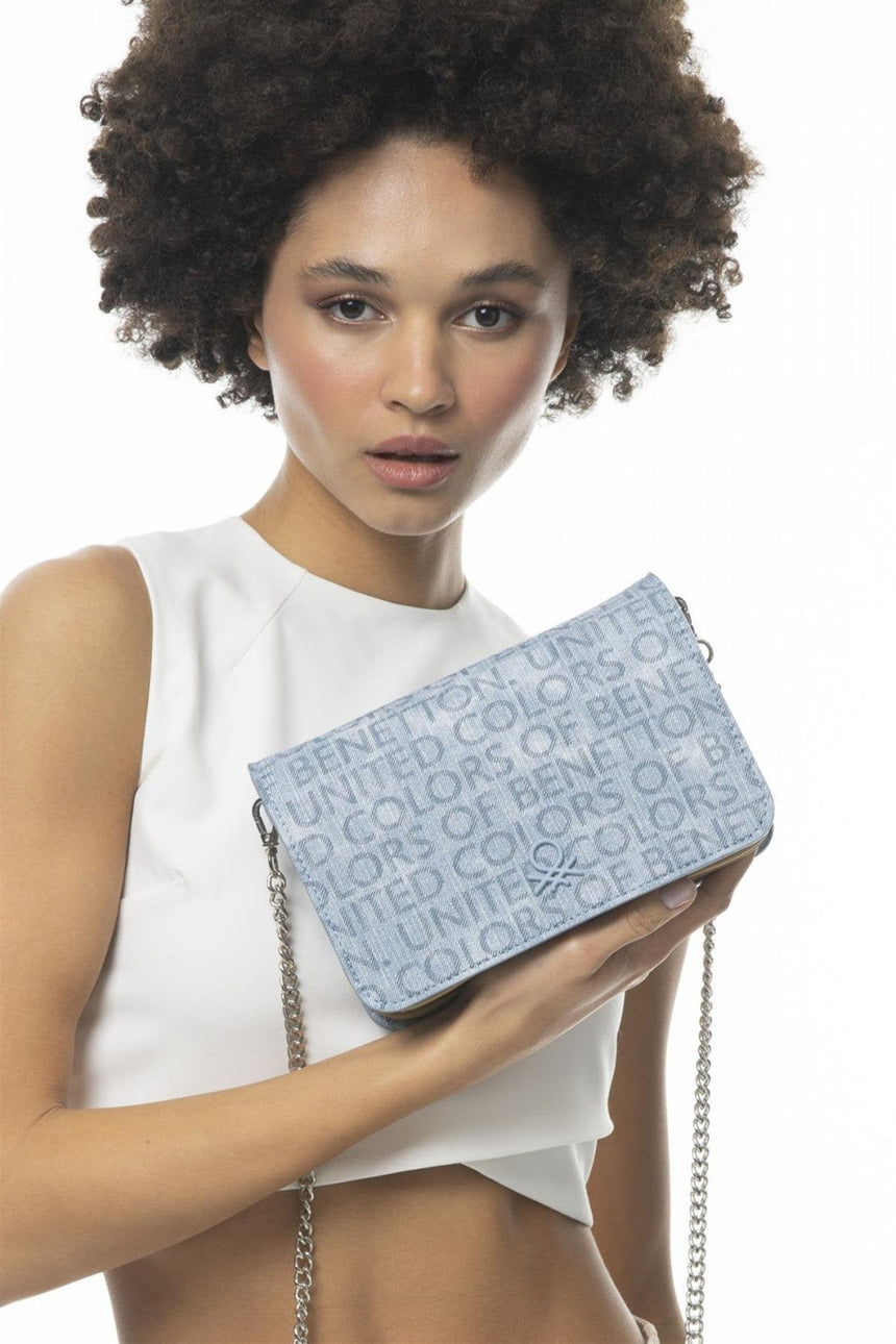 Benetton Çapraz Askılı Kadın Çantası Kot - Mavi - Açık Camel