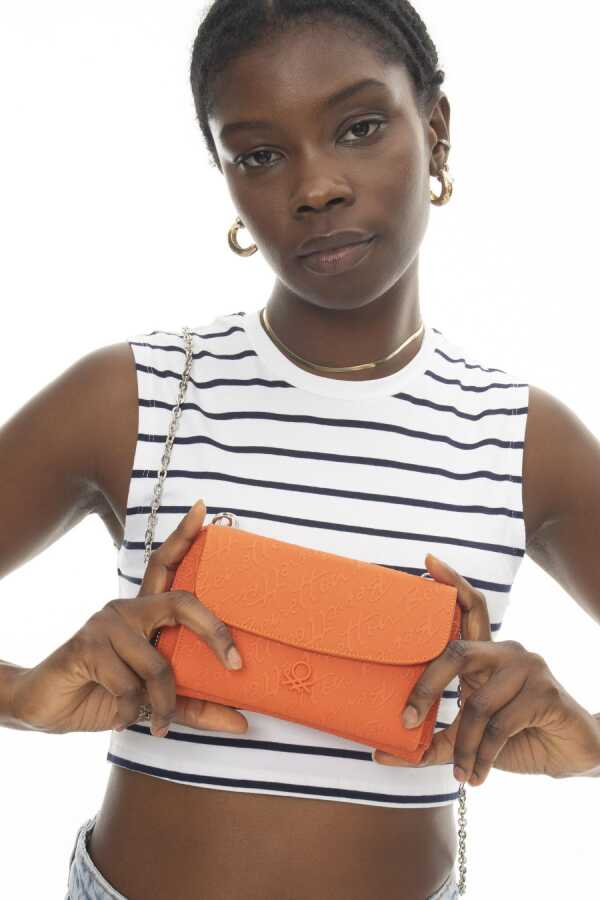 Benetton Çapraz Askılı Kadın Çantası Turuncu