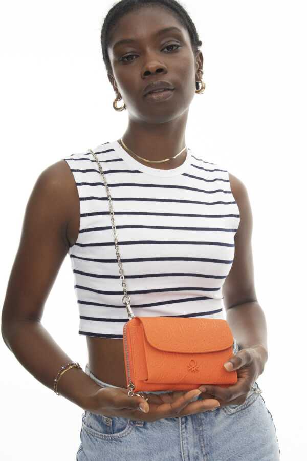 Benetton Çapraz Askılı Kadın Çantası Turuncu