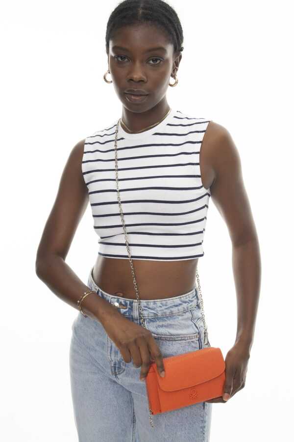 Benetton Çapraz Askılı Kadın Çantası Turuncu